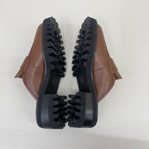 Aerosoles Reba Tan Faux Leather Lug Sole Slip On Comfort Mules Shoes Womens 6 M - Picture 6 of 7